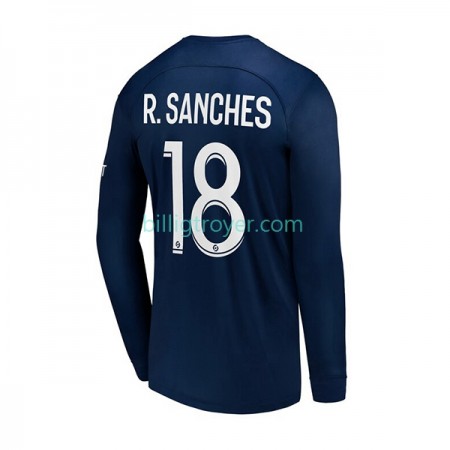Billige Fotballdrakter Paris Saint-Germain R.Sanches 18 Hjemmedraktsett 2022/23 Langermet